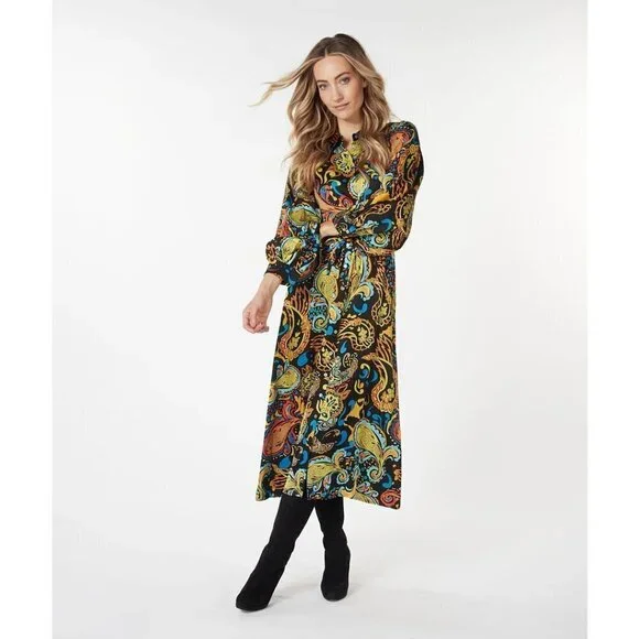 NWT ESQUALO Untamed Party Paisley Print Dress - Picture 3 of 9